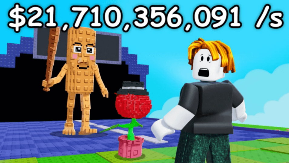 Jeu plants vs Brainrots de Roblox style Lego