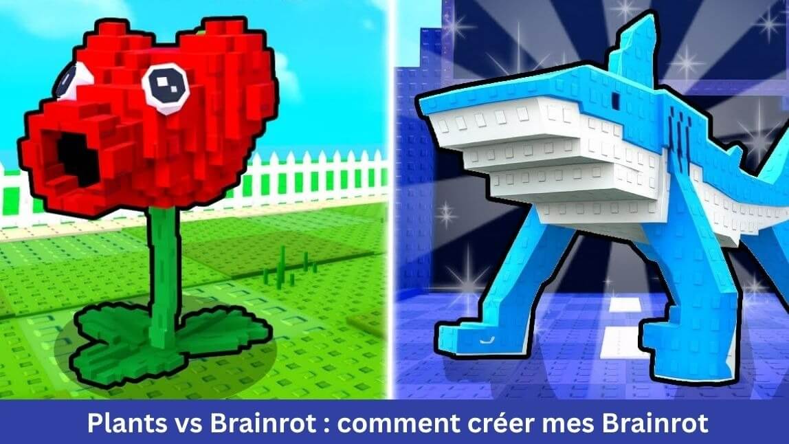 Plants vs Brainrot de Roblox : crée tes persos Brainrot en style Légo