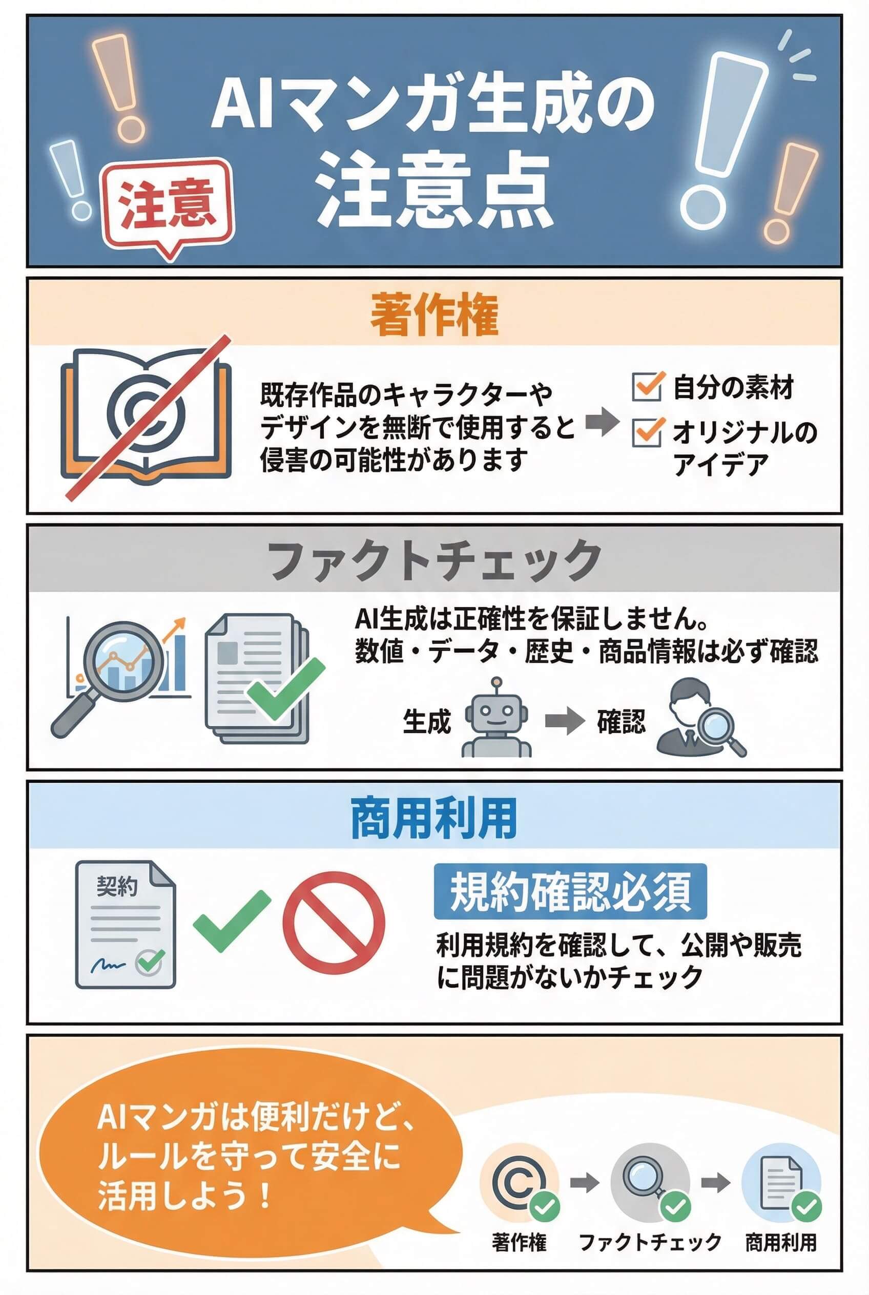 AIマンガの注意点