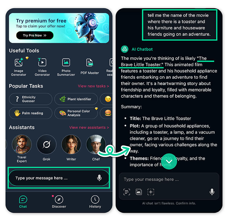 Movie Identifier App: YouCam AI Chat Identify a movie using a movie identifier app