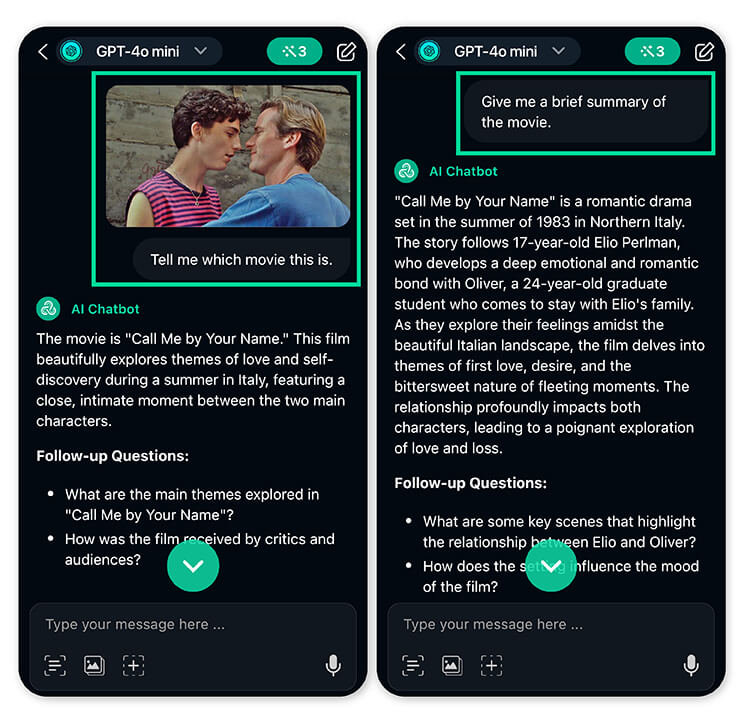 Movie Identifier App: YouCam AI Chat Identify a movie based on a picture