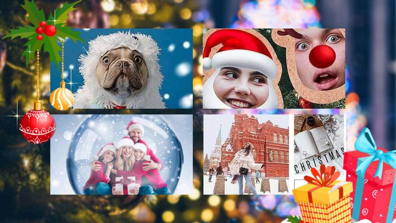 Digitale Weihnachtskarten erstellen Erstelle mit YouCam Perfekt digitale Weihnachtskarten.