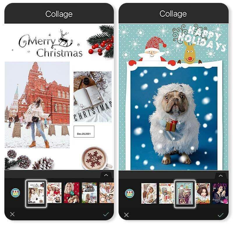 Weihnachtskarte-Vorlage Weihnachtskarte erstellen mit YouCam Perfect