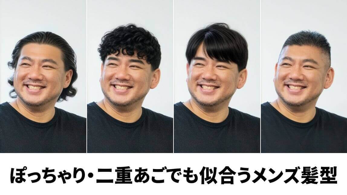 ぽっちゃり・二重あごでも似合うメンズ髪型