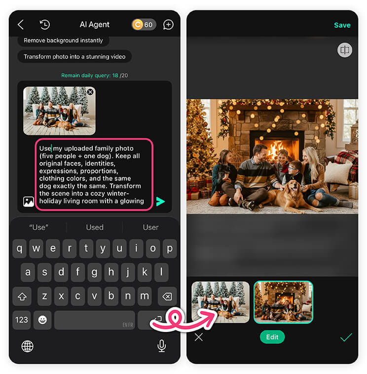 Generate Perfect Family Photo by Using Prompts in AI Agent