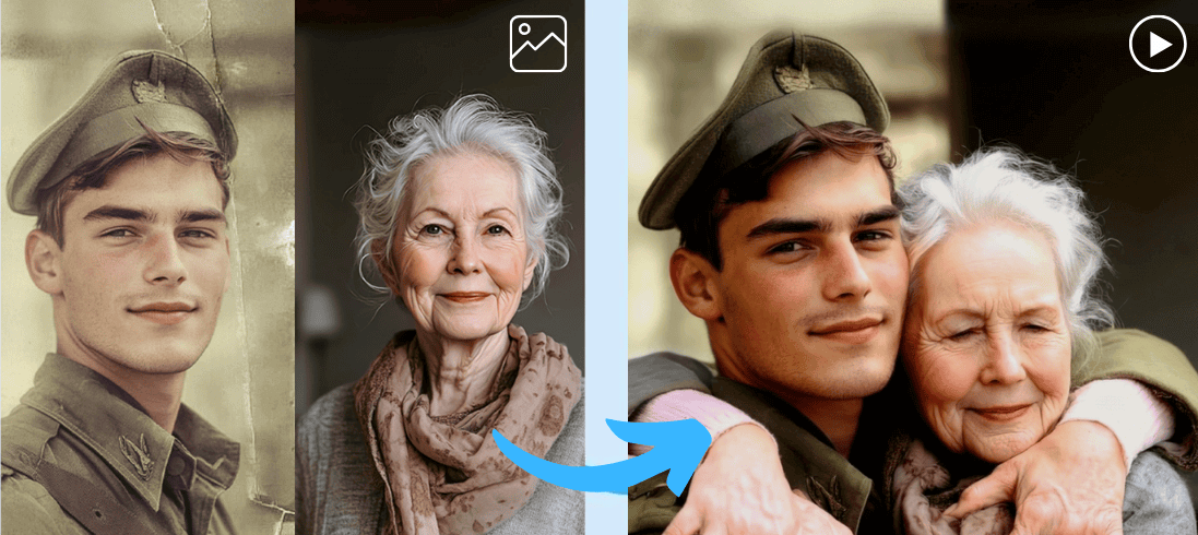 Générer et obtenir votre vidéo de câlin IA