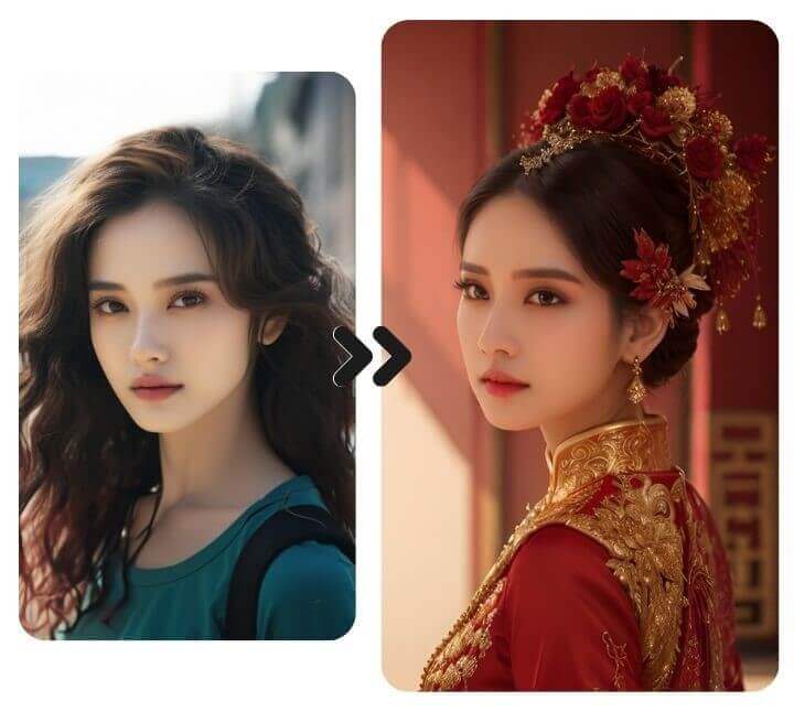 婚紗照風格推薦:中式禮服古典風 婚紗寫真-婚紗照合成app-婚紗修圖