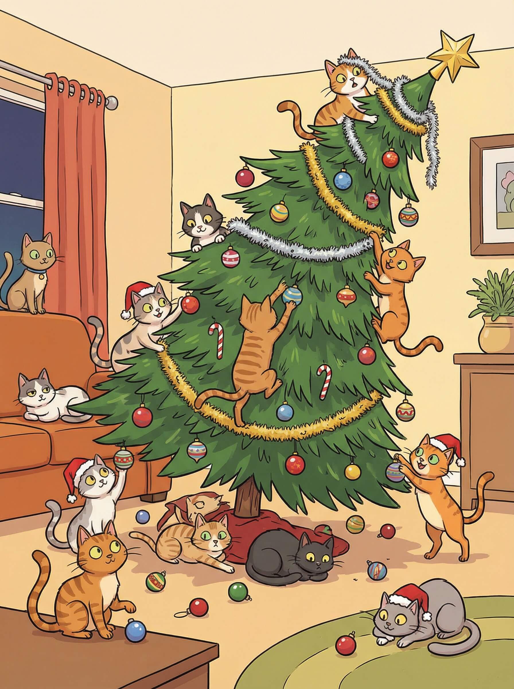 Mème Noël chat / image de Noël marrante chats