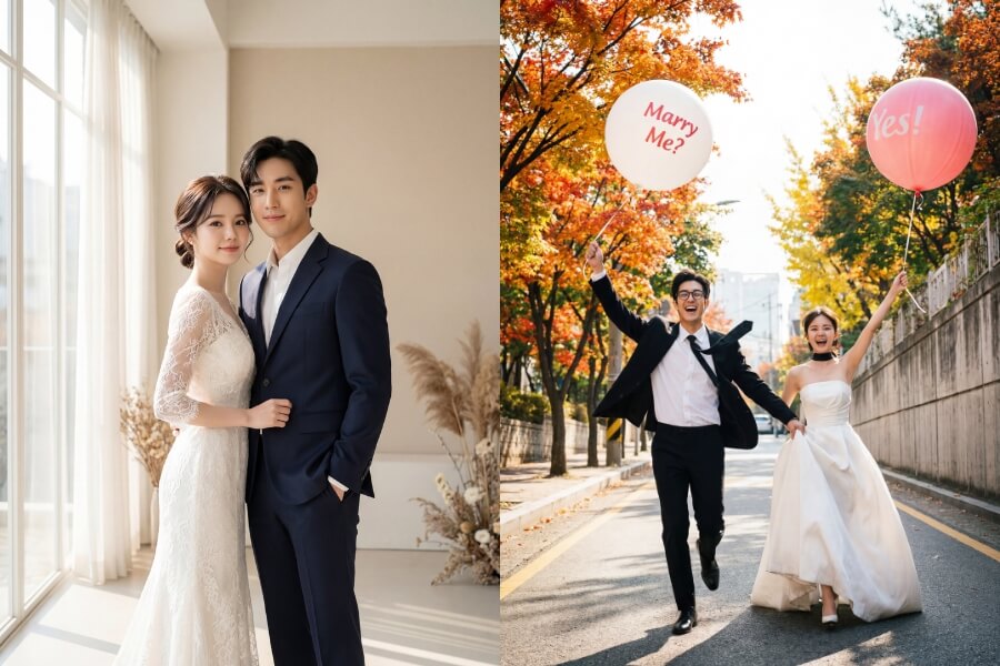 婚紗照風格推薦:韓式婚紗寫真風 婚紗寫真-婚紗照合成app-婚紗修圖