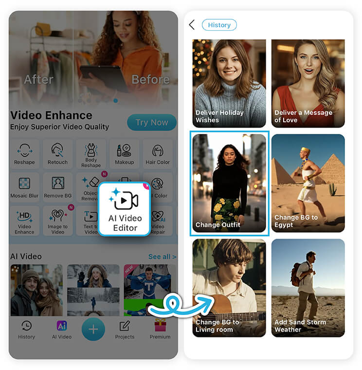 How To Use AI Video-to-Video in YouCam Video