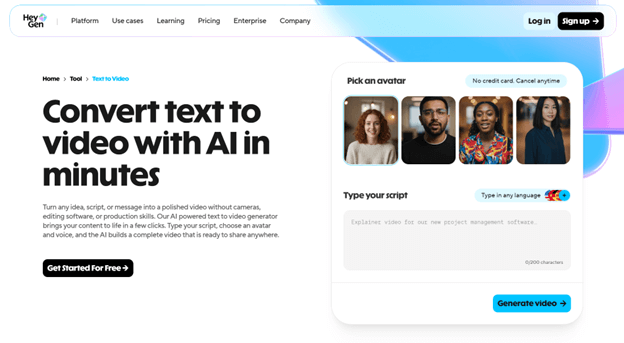 2. HeyGen: The Most Accessible AI Text-to-Video Tool for Realistic Presenter Videos