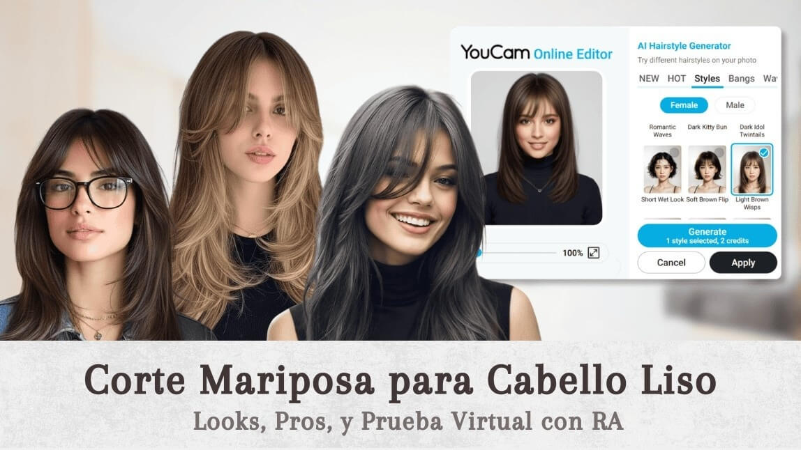 Corte mariposa para cabello liso: estilos, ventajas y prueba virtual con RA