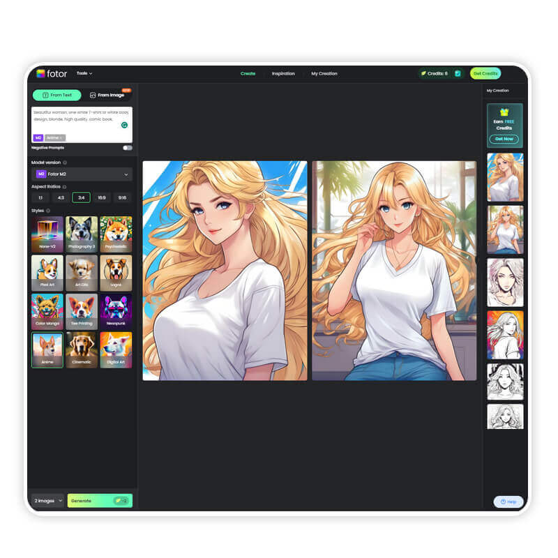 Meilleur générateur de bandes dessinées IA : Fotor Meilleur générateur de BD IA et Comic AI : Fotor