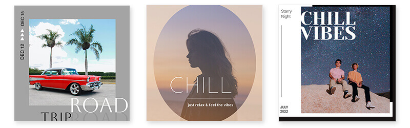 Inspiration für Spotify Cover: Verschiedene Stile.