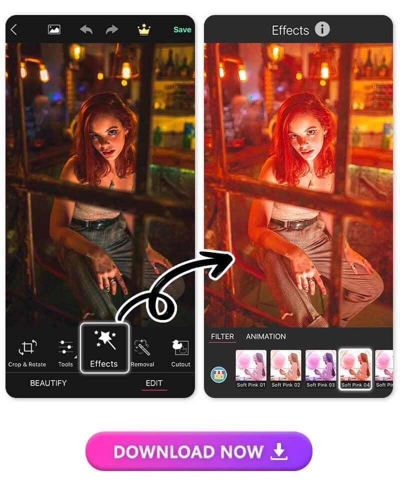 Adicione Filtro Rosa Suave para deixar fotos com estilo Stranger Things