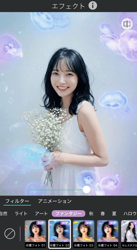 写真の雰囲気を変えるエフェクト