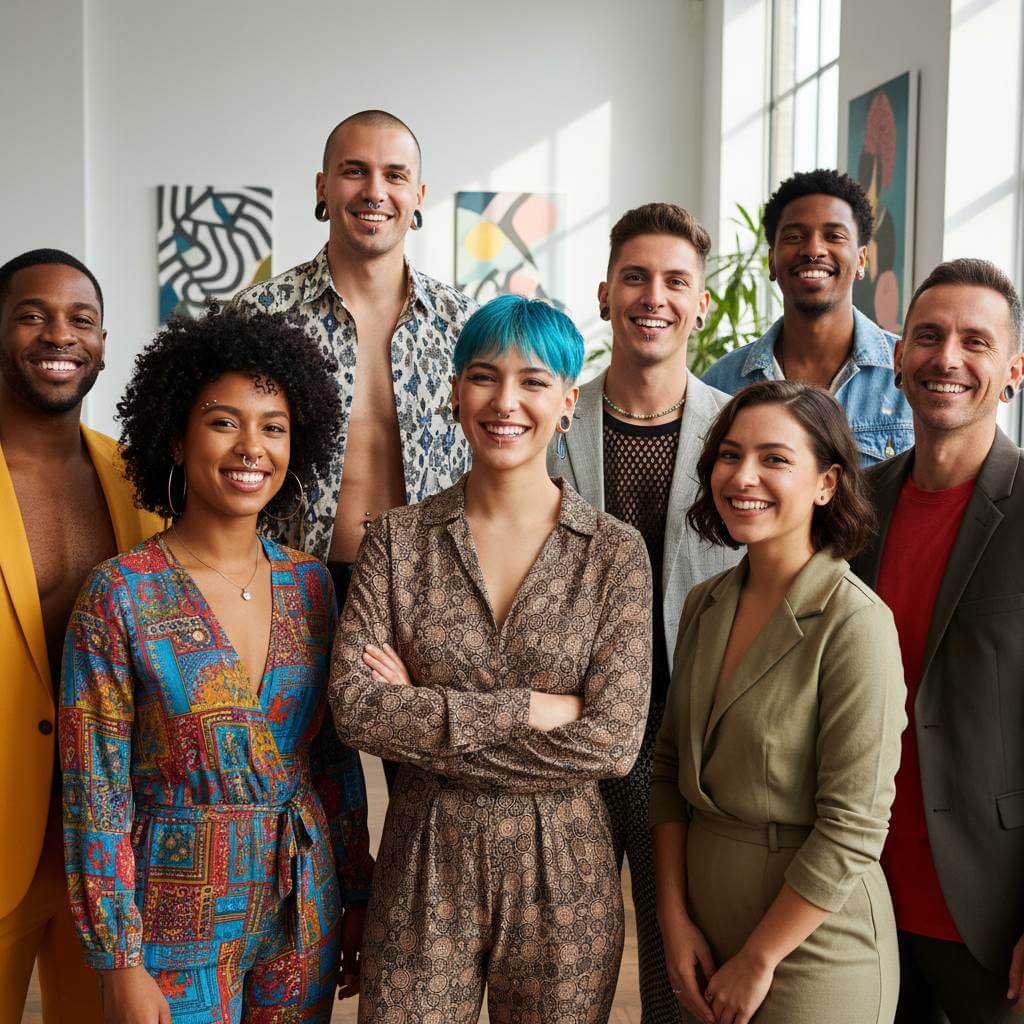 diverse people with piercings diverse people with piercings