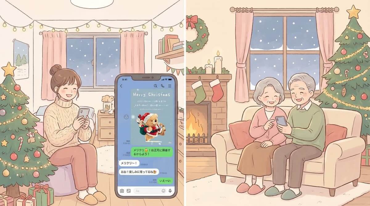 離れて暮らす両親にLINEで送るグリーティングカード 離れて暮らす両親にLINEで送るグリーティングカード