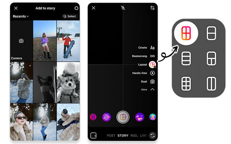 Como adicionar várias fotos no instagram story