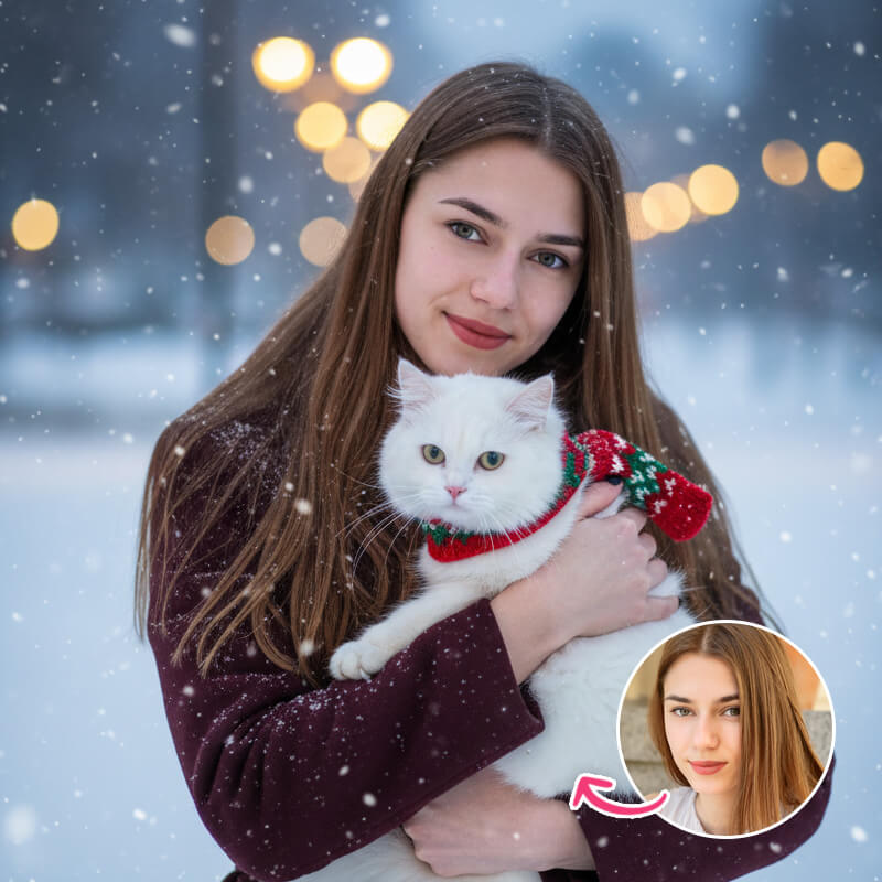 Christmas Snowy AI Photo