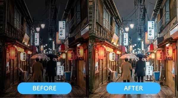 夜撮影した写真を明るく 夜撮影した写真を明るく