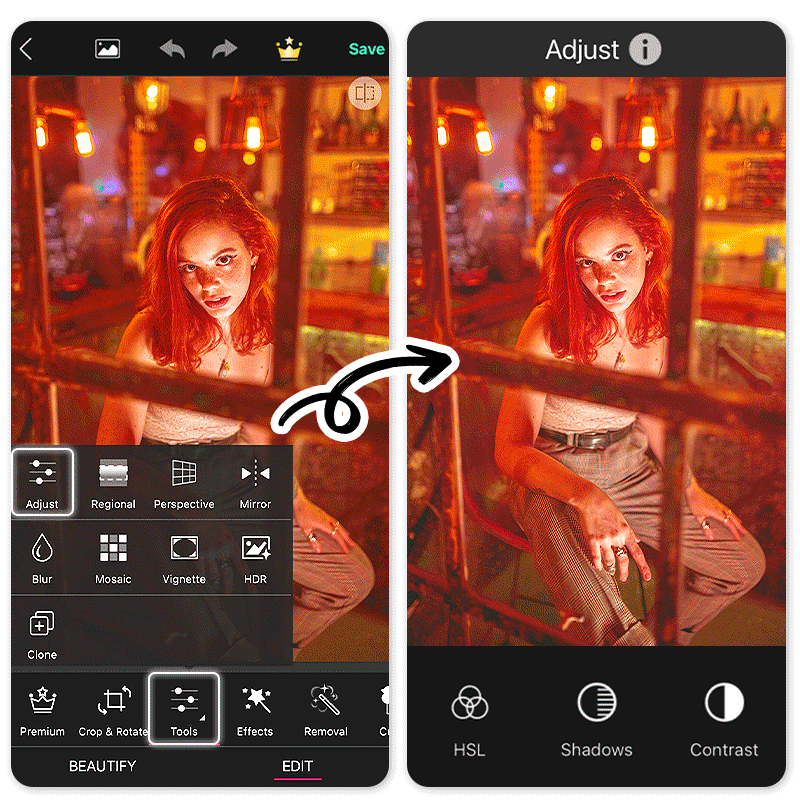 Rote Farbe anpassen Passe die Farbe zu einem dunkleren Rot an, um den Stranger Things Look zu erzeugen.