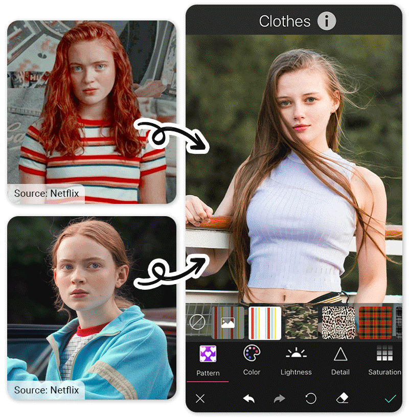 80er Jahre Kostüm Ändere Kleidung zu Max' 80er-Muster für den Stranger Things Stil.