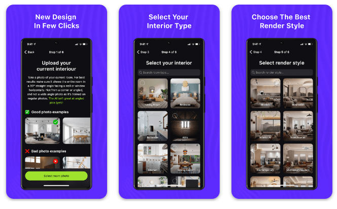 Application décoration d'interieur : DesignSense