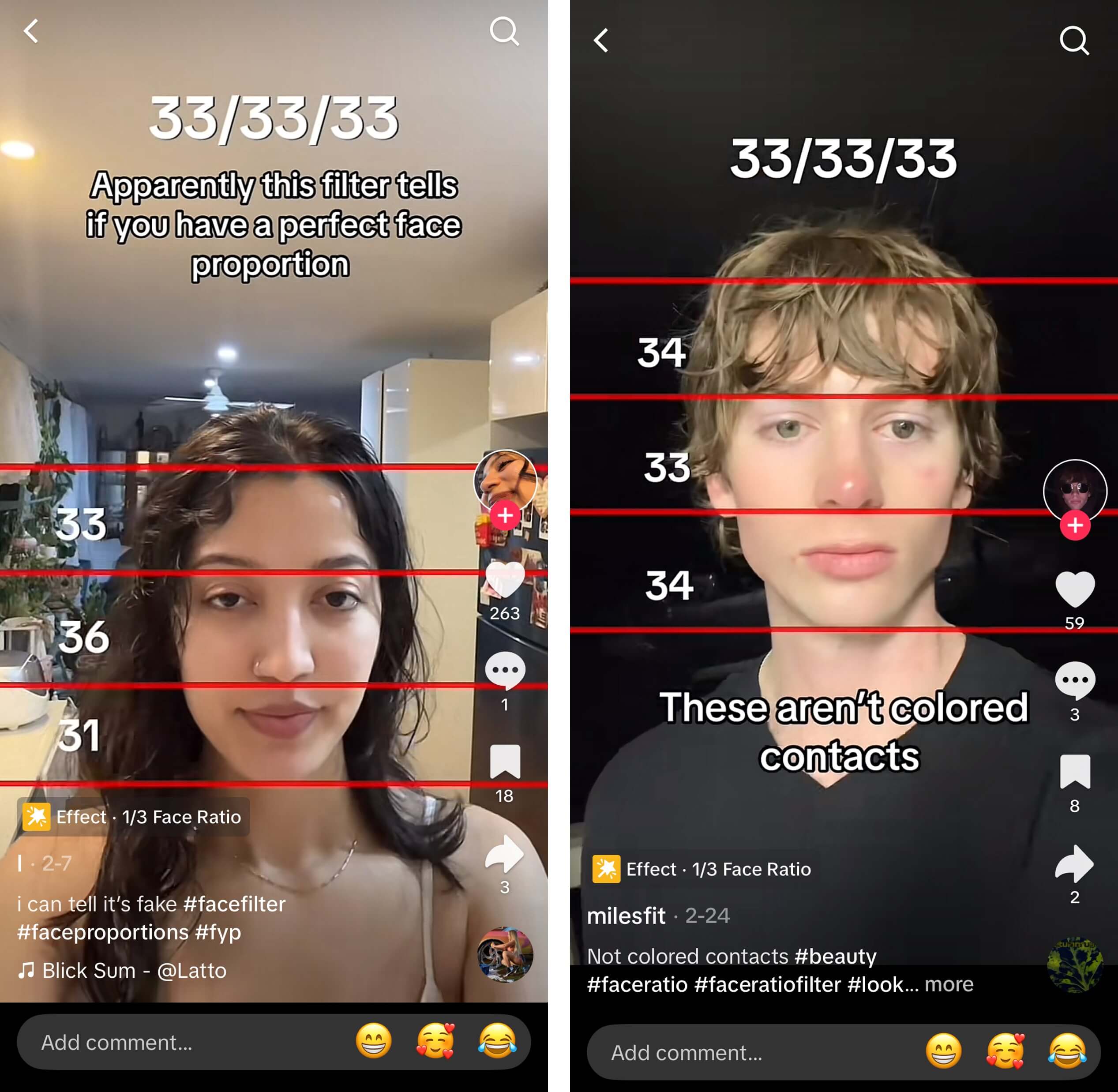 Filtro de Proporção Facial Filtro Face Ratio no TikTok