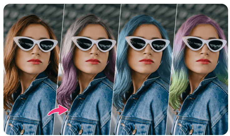 AI hairstyle and hair-color previews AI hairstyle and hair-color previews