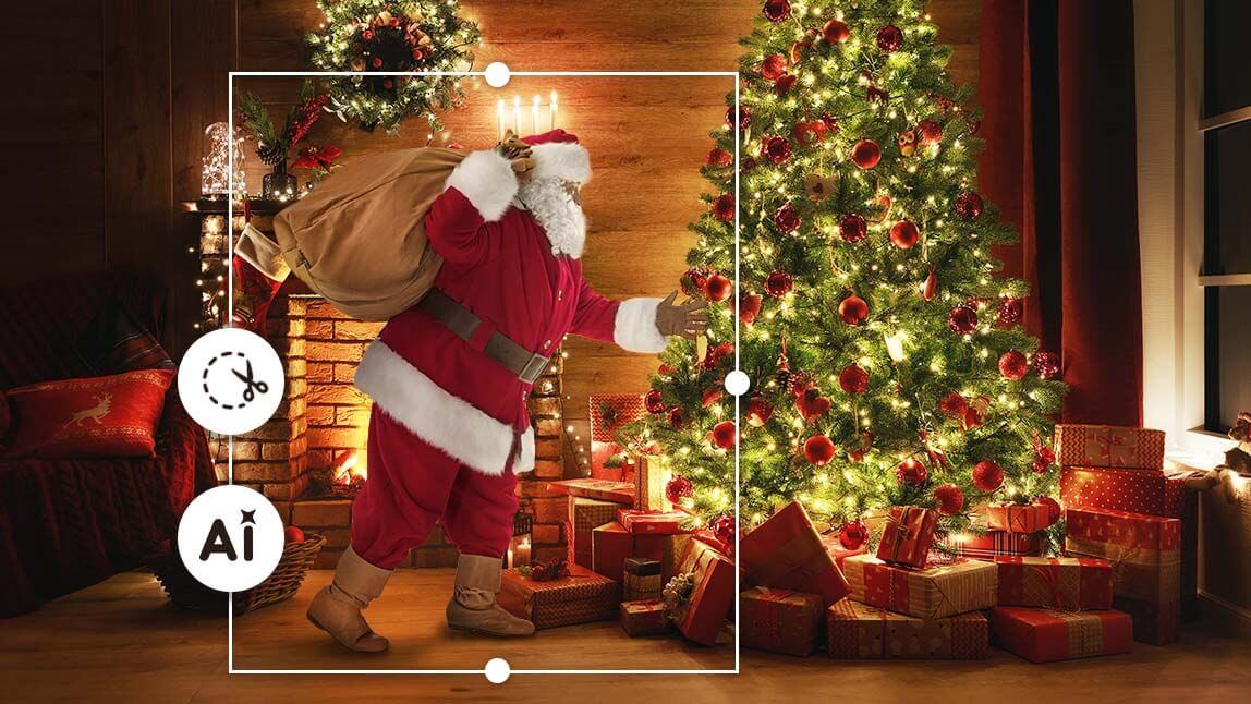 Attraper le Père Noël chez moi : ajouter Pere Noel sur photo