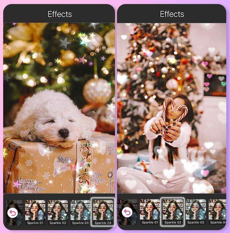 Adicionar Brilho à Colagem Adicionar brilho à Colagem de Natal