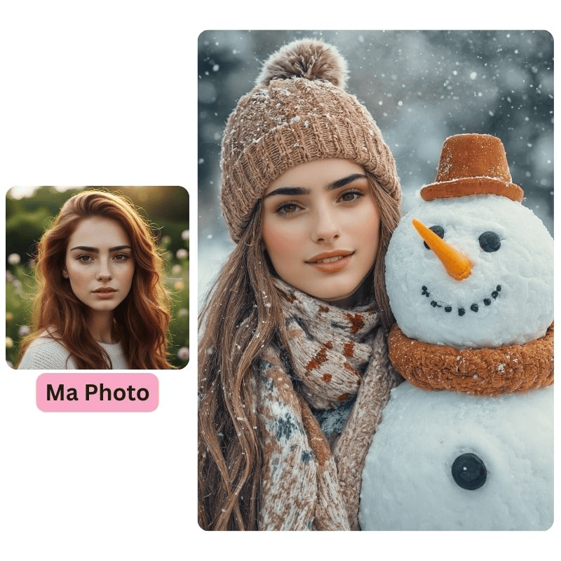 Photo de profil de Noël unique, stylée et personnalisée