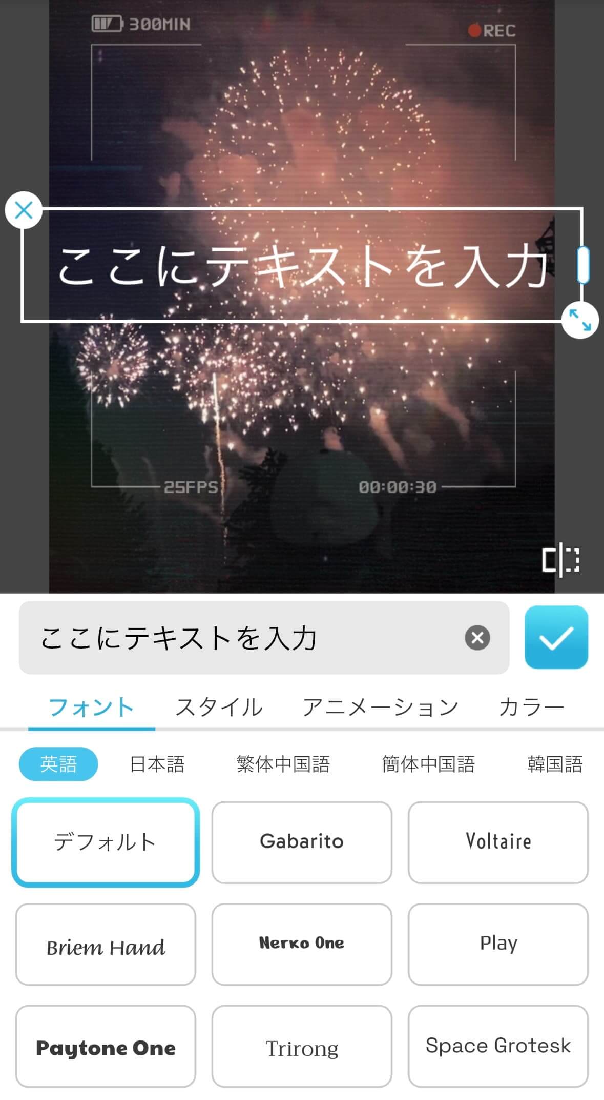 テキストを入力 テキストを入力