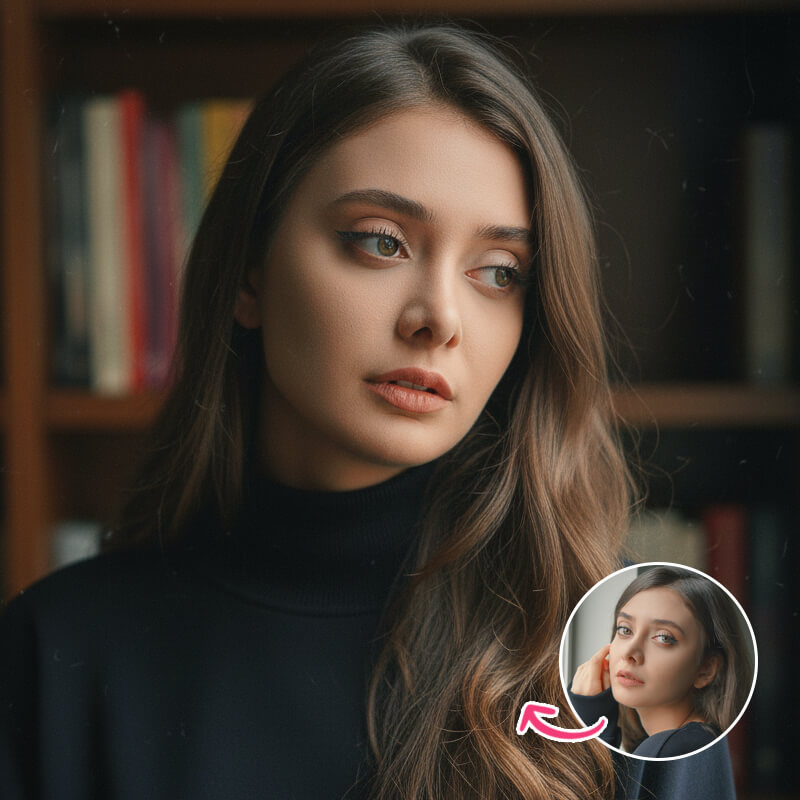 Dramatic Side Light Indoor Portrait