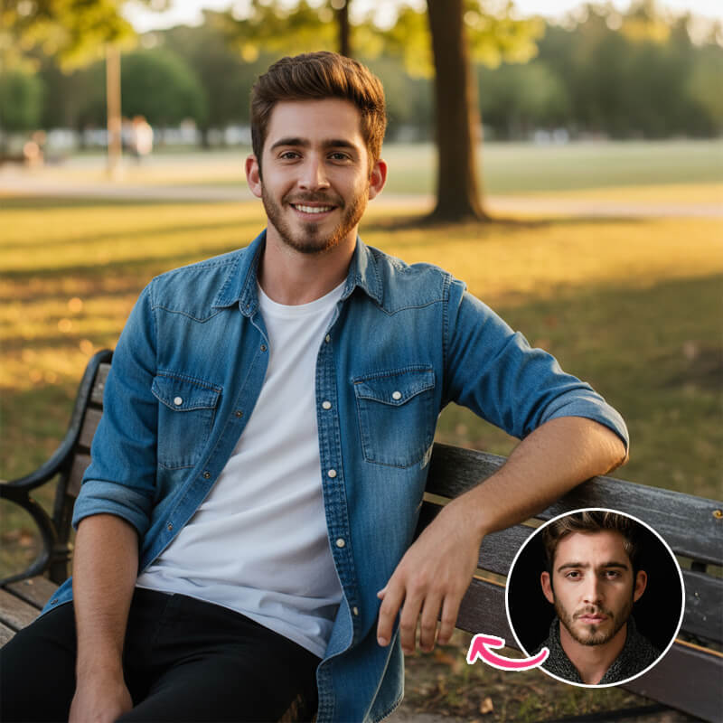 Outdoor Bench Portrait Outdoor Bench Portrait