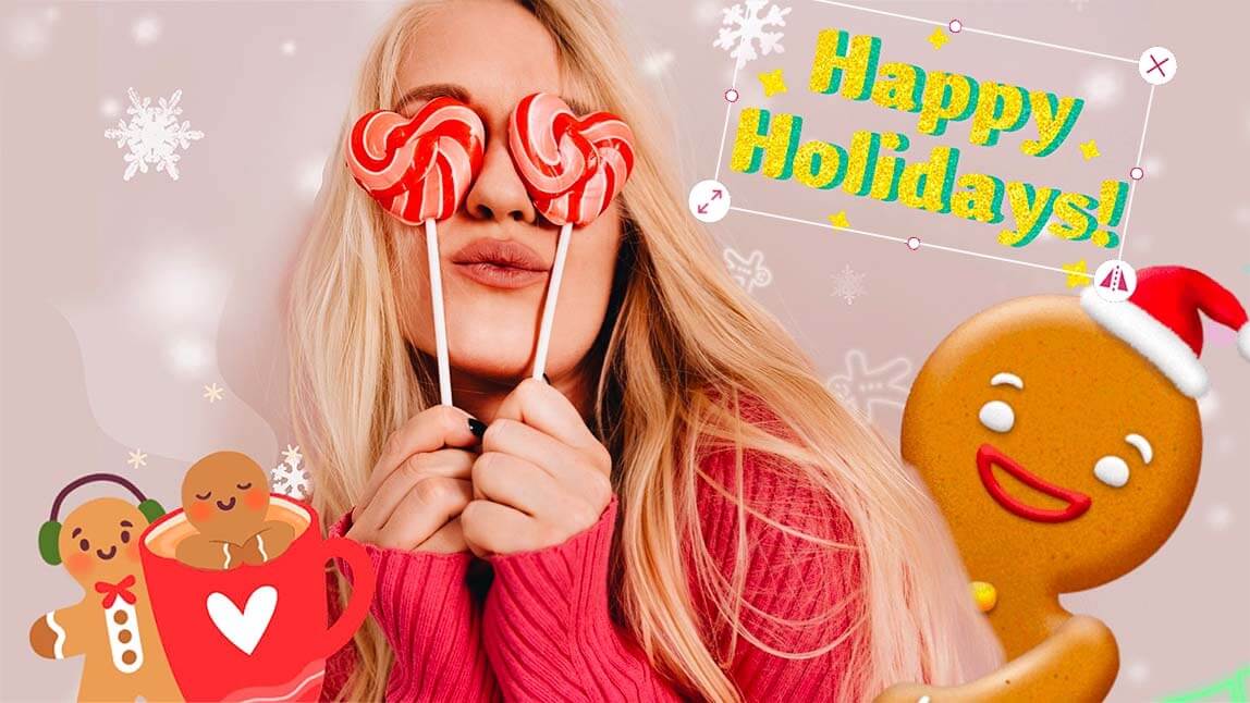 Créer Gifs de Noël : ajouter Stickers Noël, Autocollants Noël via application