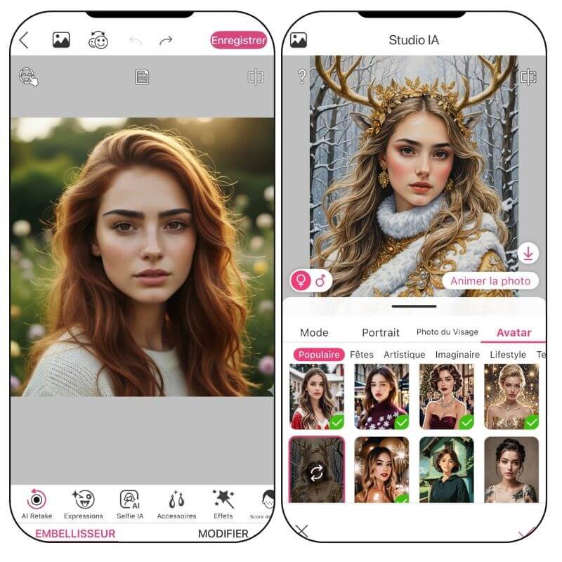 Créer photo profil Noël avec Avatar de Noël IA