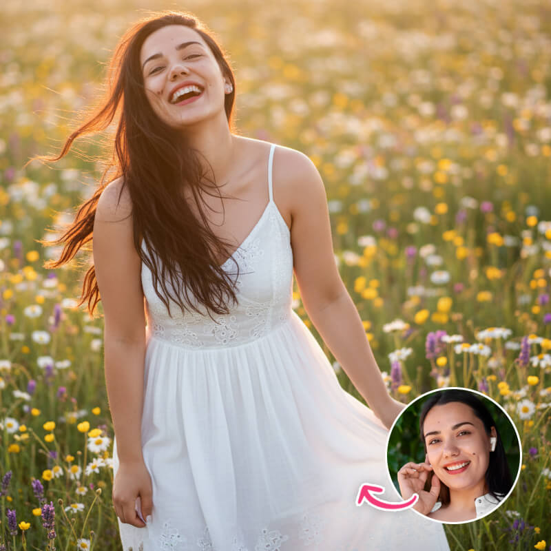 Wildflower Field Golden Hour
