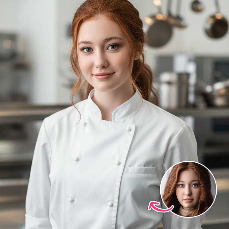 Chef in Kitchen Close Up