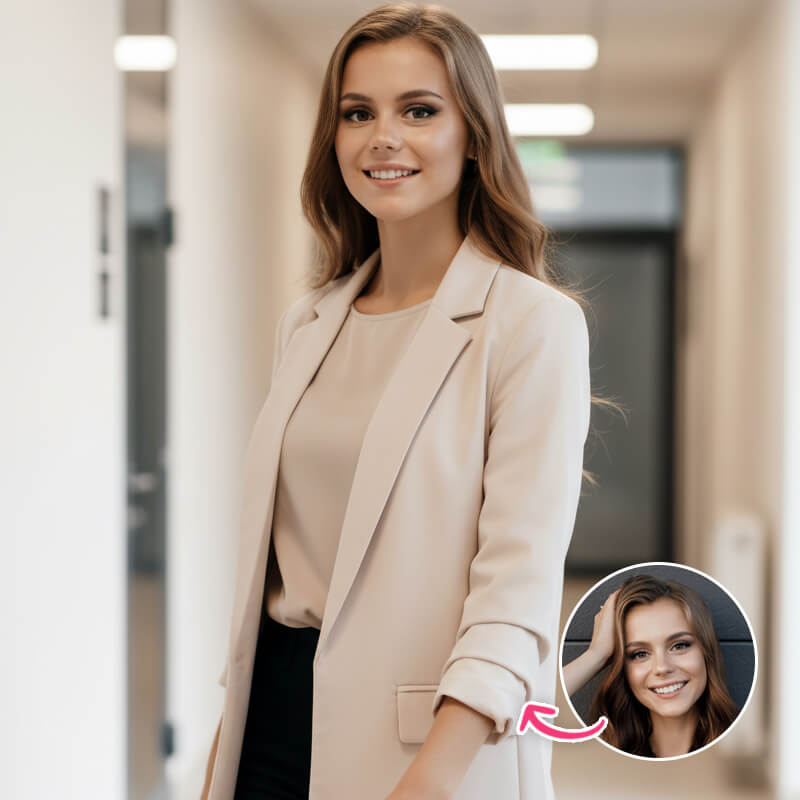 Bright Hallway Walking Portrait Bright Hallway Walking Portrait