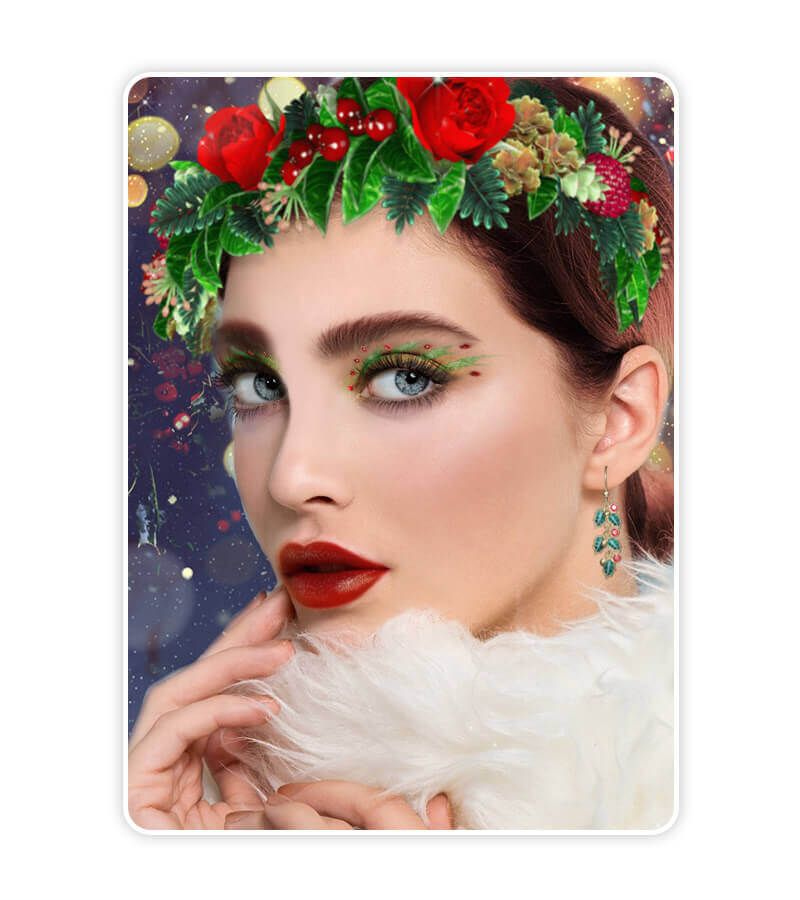 Adventskranz-Makeup-Look