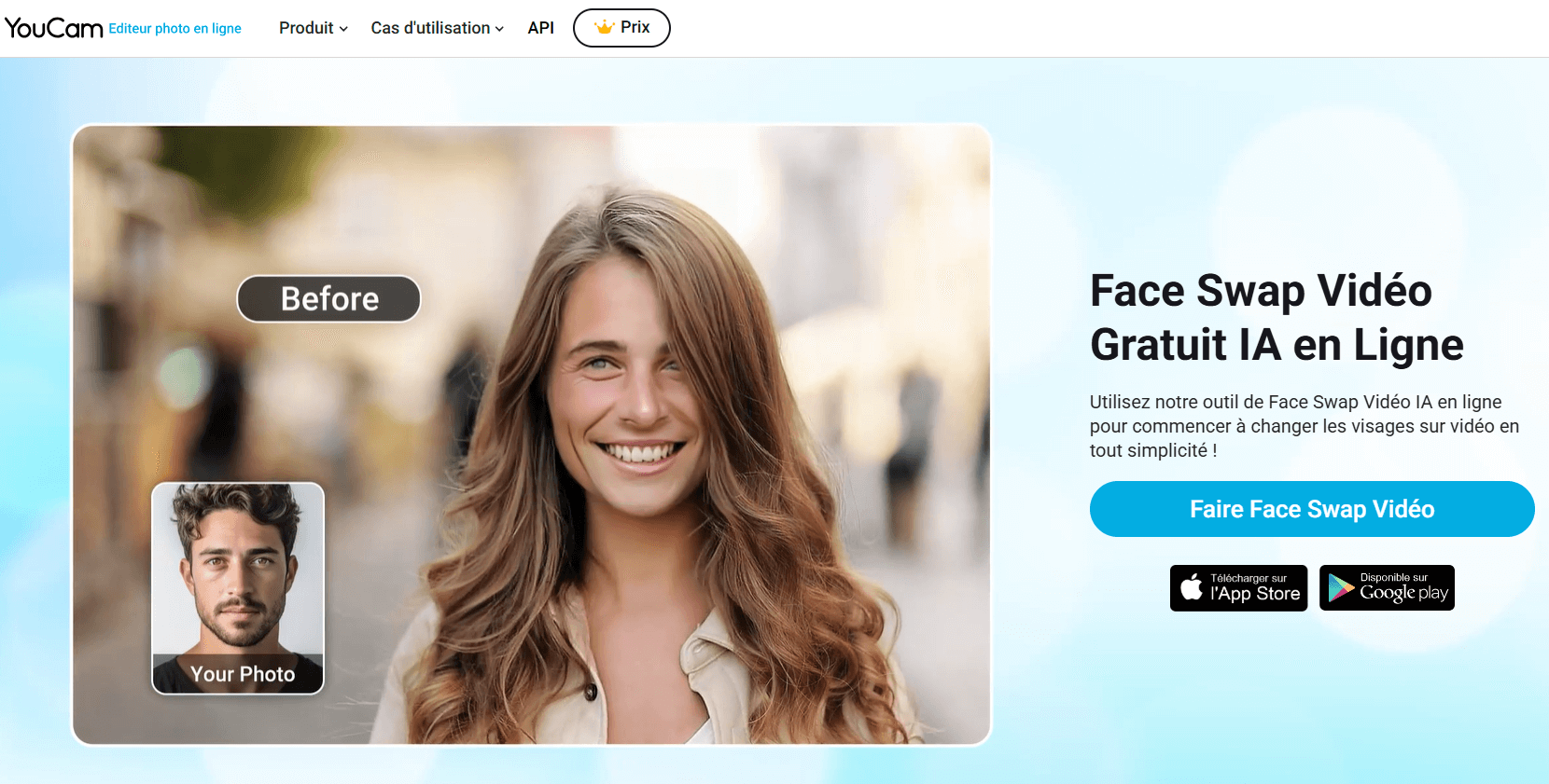 Changer visage sur vidéo en ligne