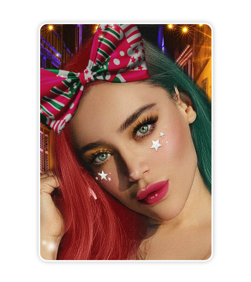 Weihnachtlicher Schleifen-Look