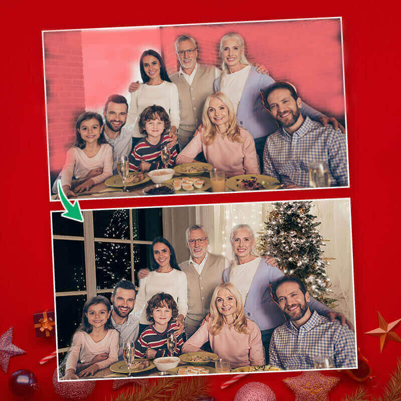 Fotohintergrund ändern: Weihnachten So kannst du den Fotohintergrund für Weihnachten ändern.