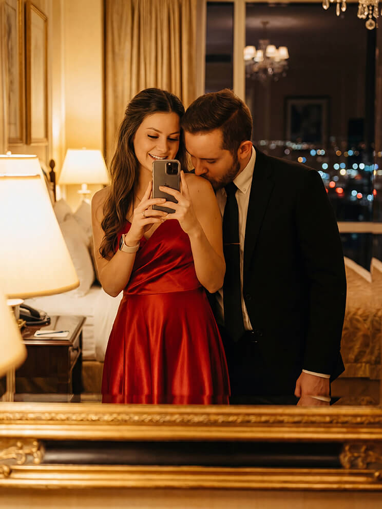 Evening Glam Couple Shot Evening Glam Couple Shot