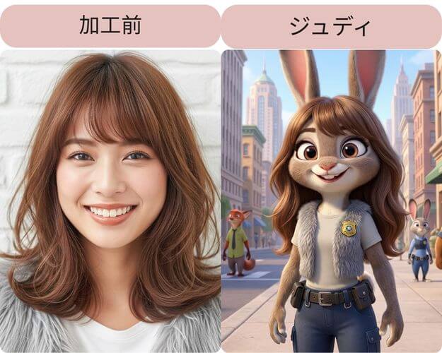 診断結果①女性１番人気！うさぎのジュディ