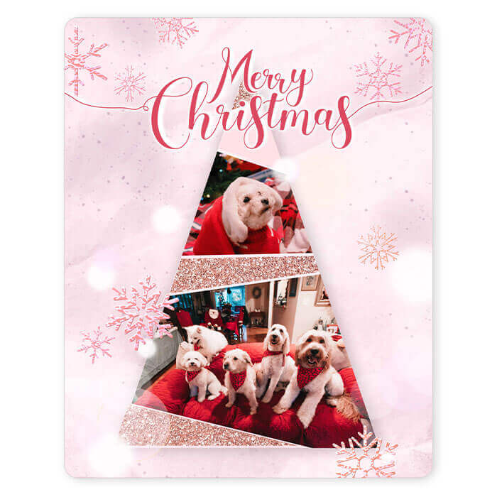 Biglietto con Albero di Natale Crea biglietti di Natale e cartoline di Natale