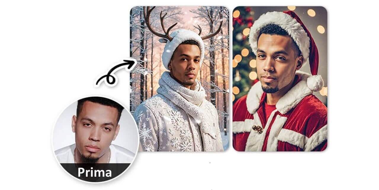 Immagini di Babbo Natale e Renna Con il Tuo Volto Immagini di Babbo Natale e Renna Con il Tuo Volto