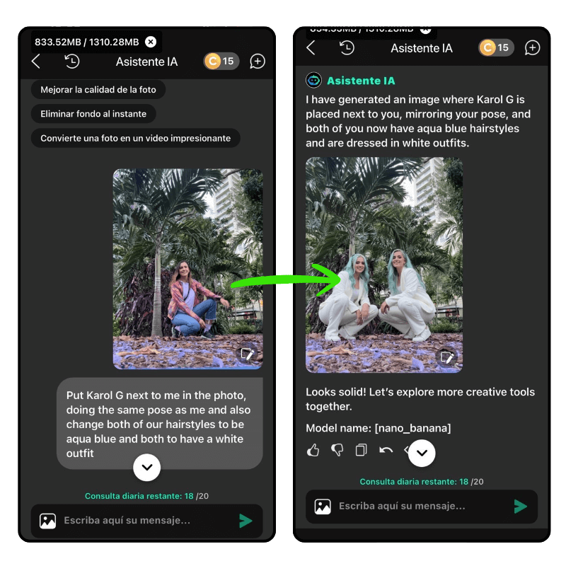 plantilla foto junto a Karol G plantilla foto junto a Karol G